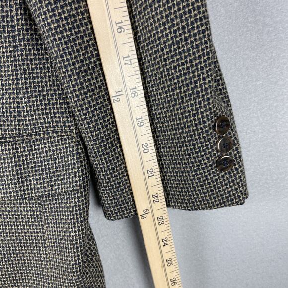 Andre Vachon Lambswool Blazer Sport Coat Mens 46S Brown 2 Button - Picture 11 of 16